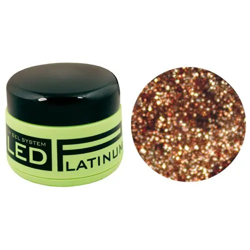 Gel colorat LED/UV 14 - Glitter Bright Copper, 9g