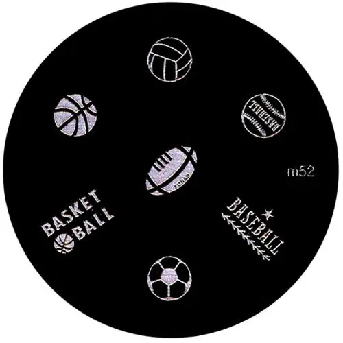 Şablon ştampile unghii metalic, m52