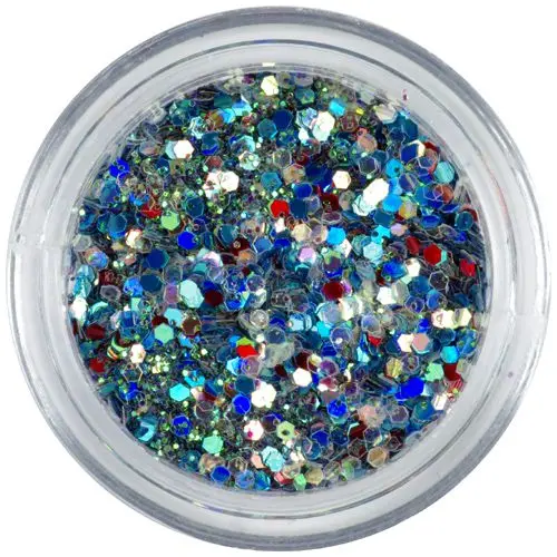 Confetti colorat, 1mm - hexagoane în pulbere verde