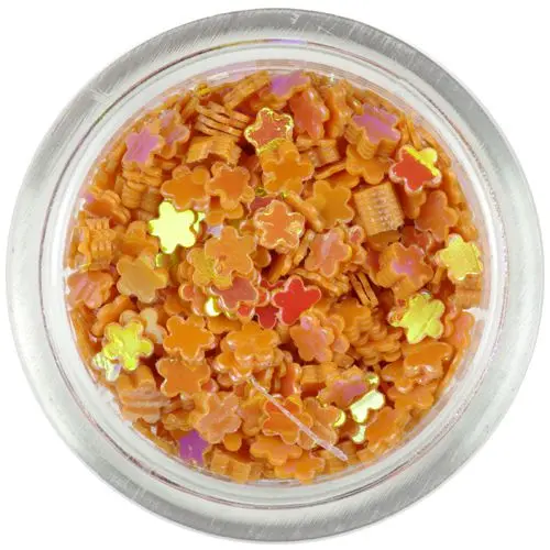 Confetti în forma unor flori mici - portocalii