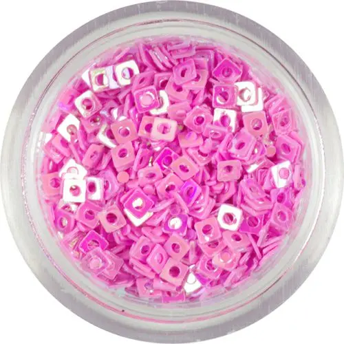 Confetti cu gaură - mici pătrate roz