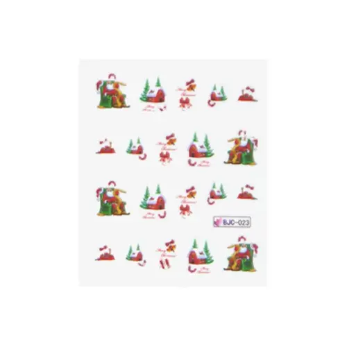 Abțibilduri pe bază de apă cu model de Crăciun - 023