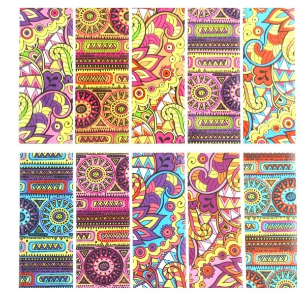 Folie decorativă pentru unghii - mix de modele, 10pcs 