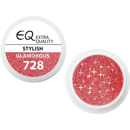 Extra Quality GLAMOURUS gel UV color - STYLISH 728, 5g