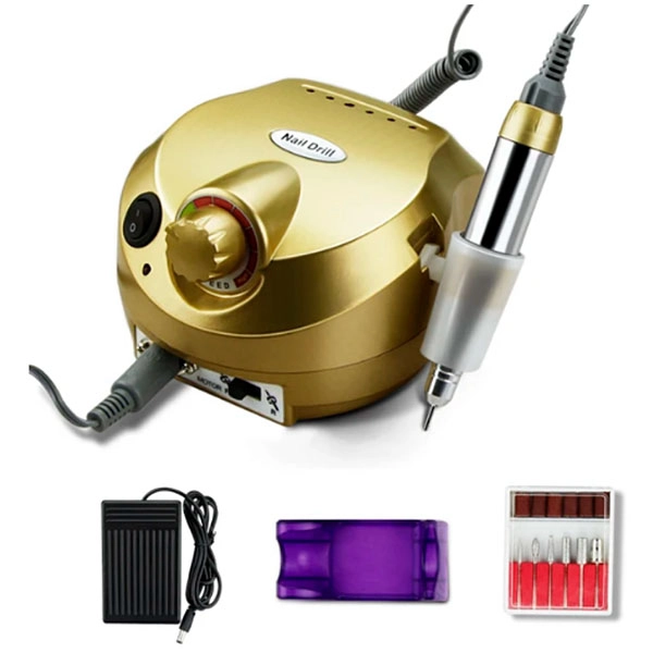 Freză pentru unghii cu control de viteză - aurie