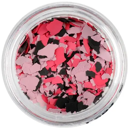 Fulgi de confetti cu formă nedefinită - roz cu aspect învechit, coral, negru