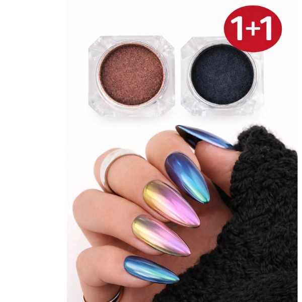 Pudră colorată cu efect de oglindă - PROMOȚIE 1+1 GRATUITĂ