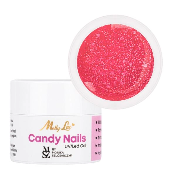 UV/LED gel Molly Nails Candy Nails - Candy Pink, 5g