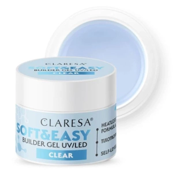 Claresa SOFT&EASY UV/LED builder gel - Clear, 45g