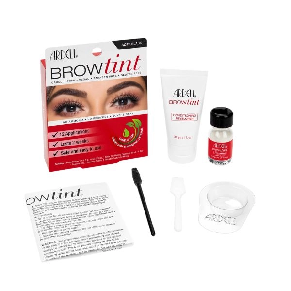 Ardell Brow Tint Soft Black – set pentru sprâncene