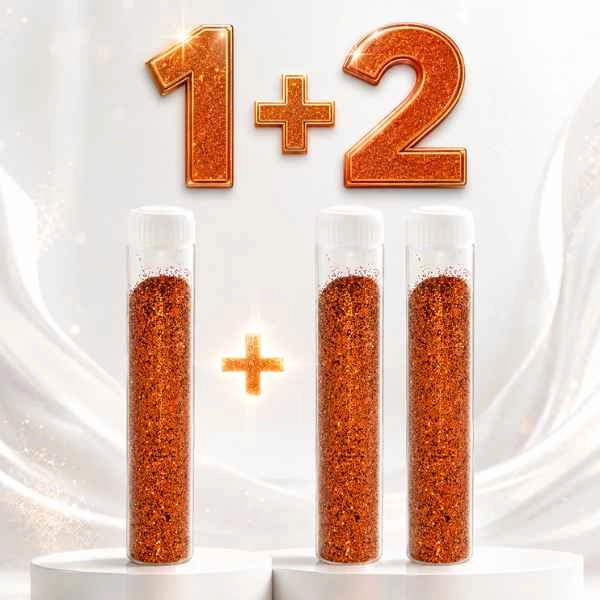Pudră cu sclipici portocaliu închis – OFERTĂ 1+2 GRATUIT