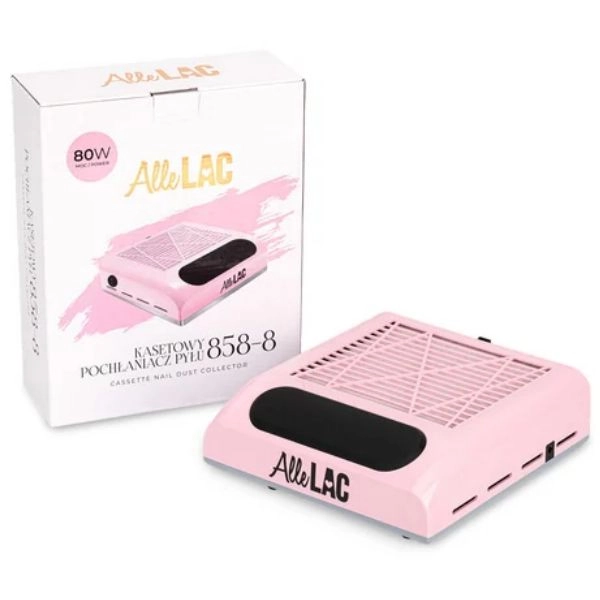 AlleLac Aspirator de praf pentru unghii, 80 W, model 858-8, roz
