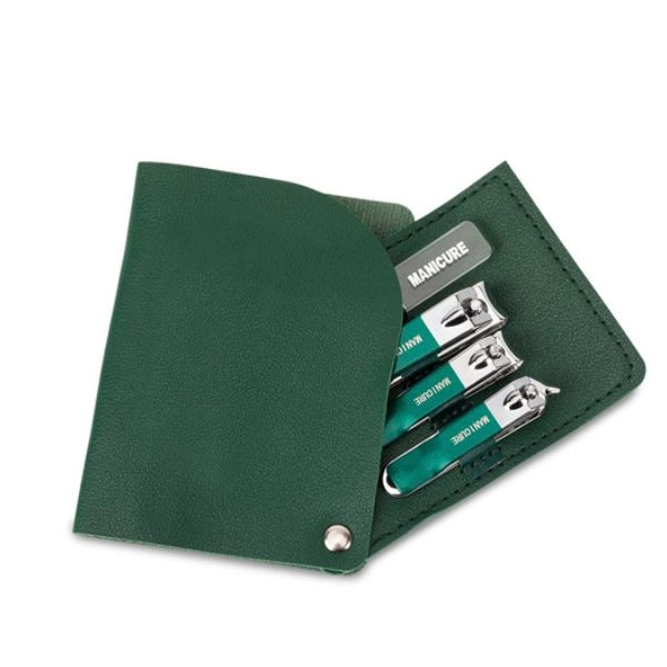 Set pentru manichiură și pedichiură, verde închis