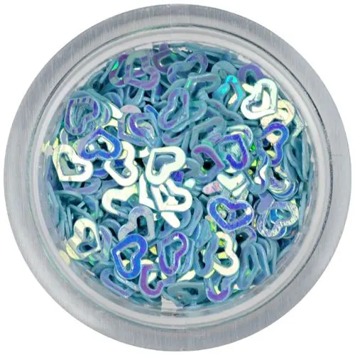 Paiete inimă cu gol în mijloc - albastru deschis