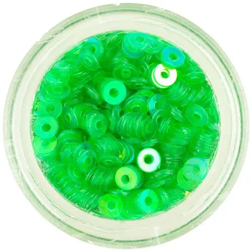 Paiete nail art în formă de disc, verzi