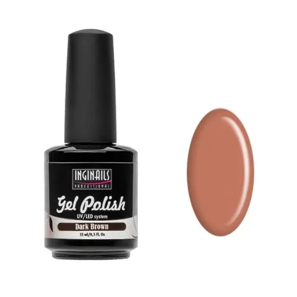 Ojă permanentă Inginails Professional - Dark Brown 15 ml