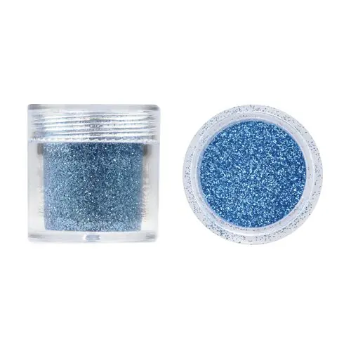 Pudră glitter pentru nail art - albastru și argintiu, 10g