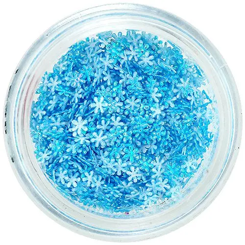 Flori 3D – albastru perlat