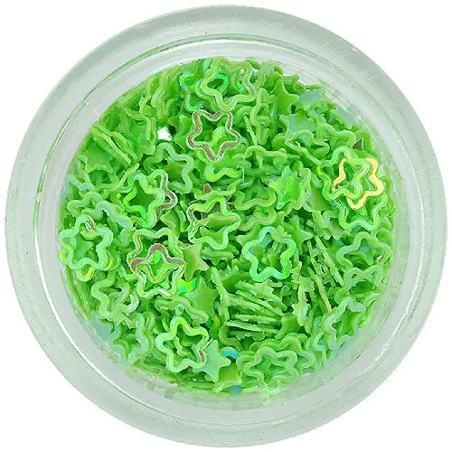 Confetti lucioase - flori verzi, cu gol în mijloc