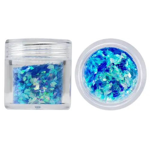 Decoraţiuni pentru unghii 10 g - confetti diamant turcoaz