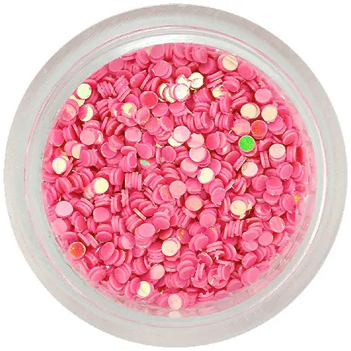 Cercuri cu sclipici pentru nail art – roz perlat