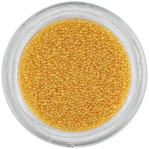 Decorațiuni nail art – microperle galbene