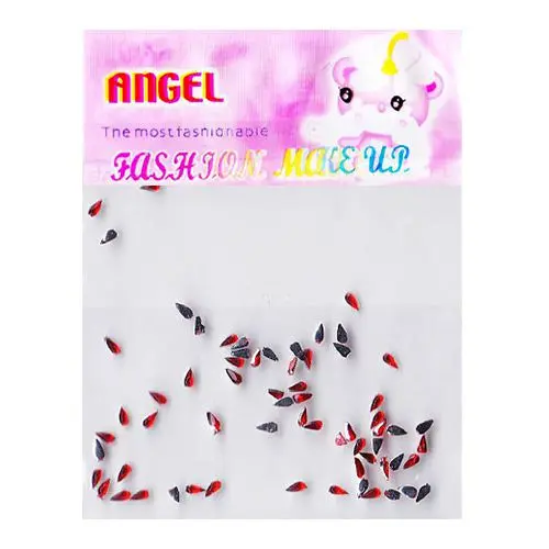 Strasuri roșii pentru decorarea unghiilor în pachet - lacrimi, 50 buc