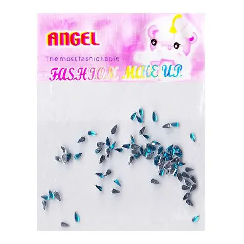 Strasuri în formă de lacrimă - turcoaz în pachet, 50 buc