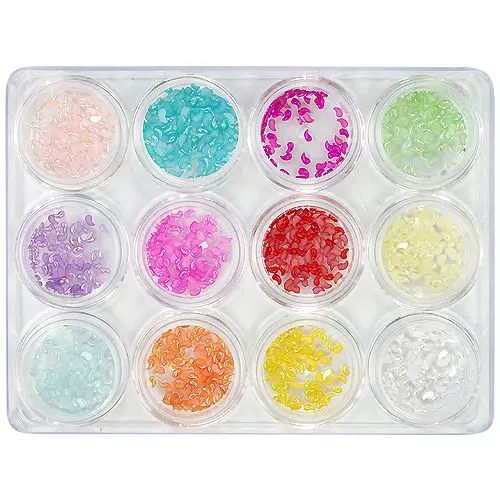 Lacrimi în formă curbată, kit nail art, 12 buc