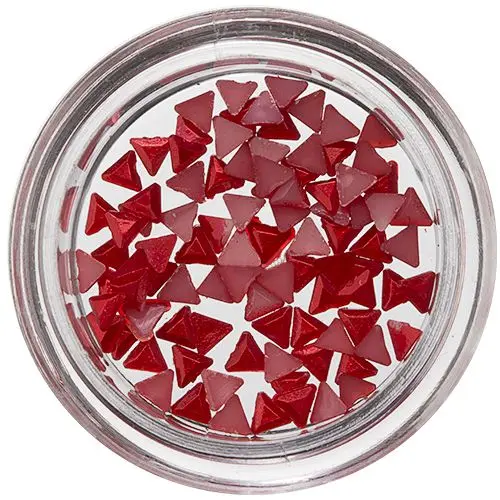 Triunghiuri decorative unghii - roșu perlat