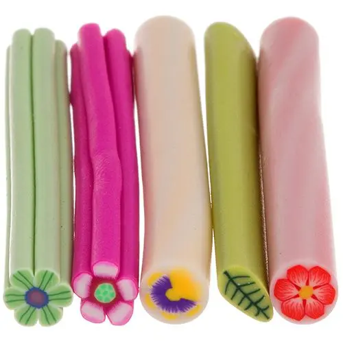 Bețe decorative fimo - floare, 5buc