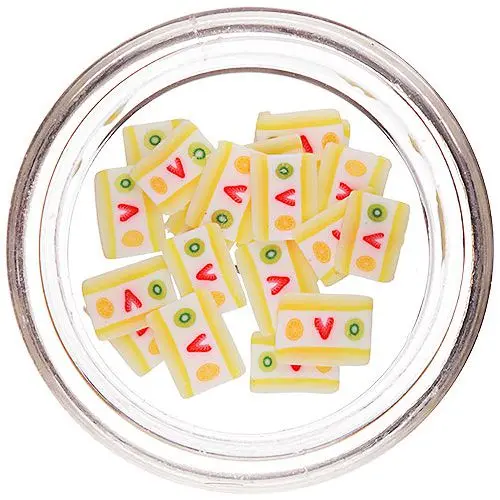 Decorațiuni fimo - tort fructe tăiat