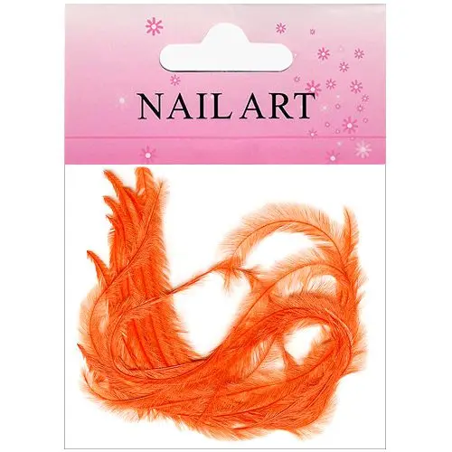 Pene portocalii pentru o decorare creativă a unghiilor